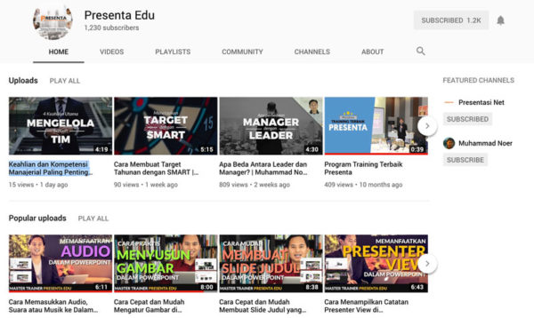 Video Pembelajaran Manajerial dan Bisnis buat Pengembangan Diri